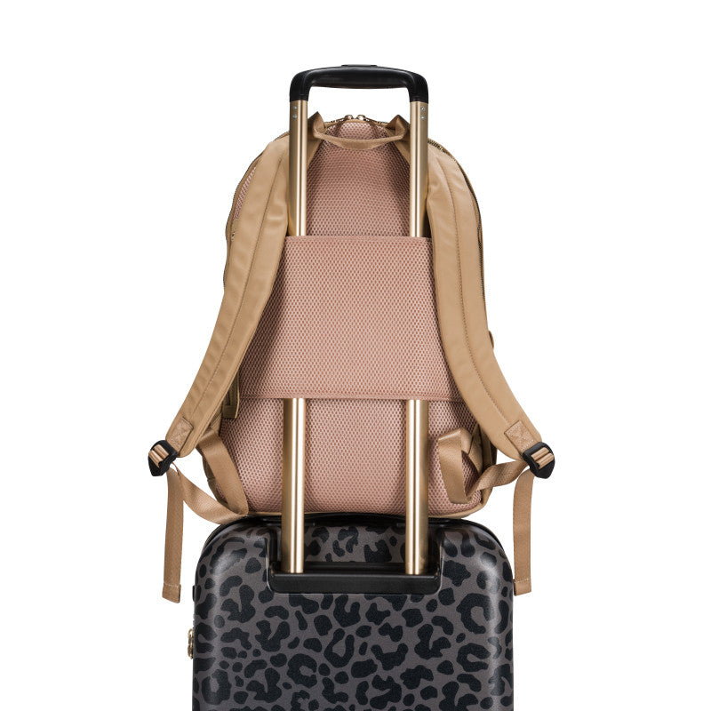 Laptoprugzak dames nylon 15.6 inch - Beige - MŌSZ Maren