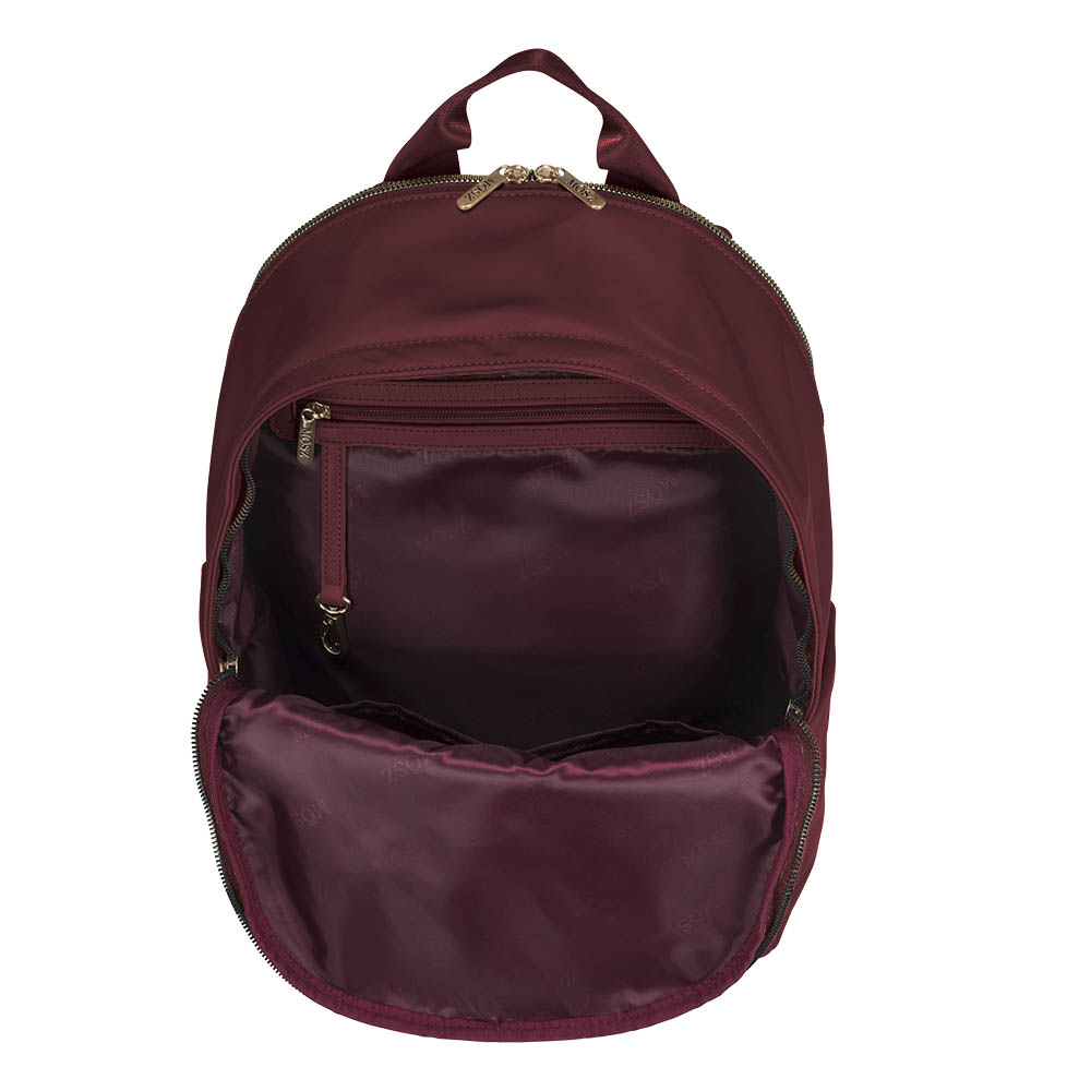 Laptoprugzak dames nylon 15.6 inch - aubergine - MŌSZ Maren