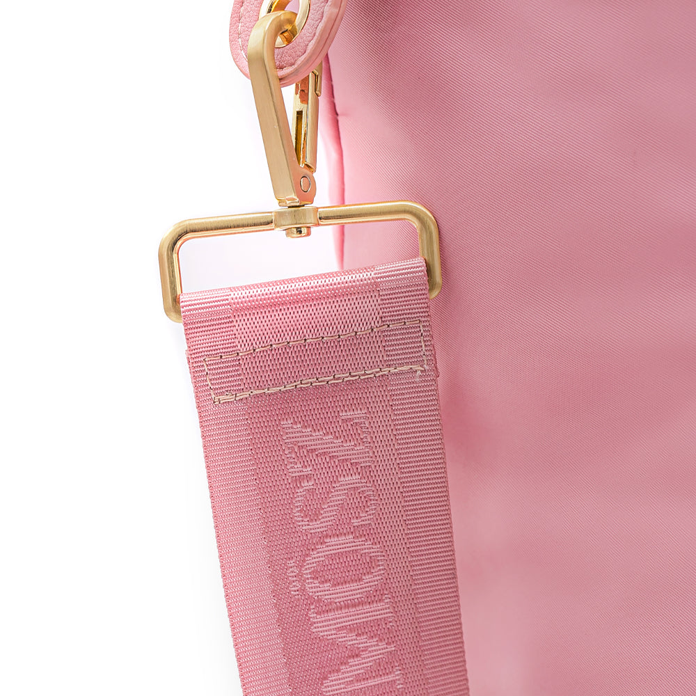 weekendtas roze lange band