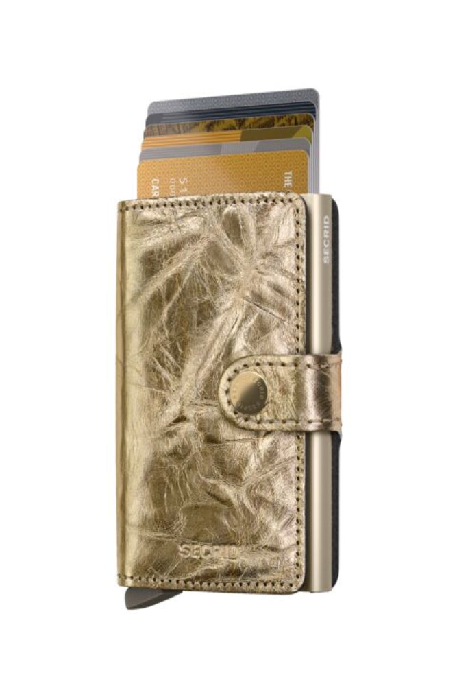 SECRID Miniwallet Goud | Pasjeshouder dames pasjes