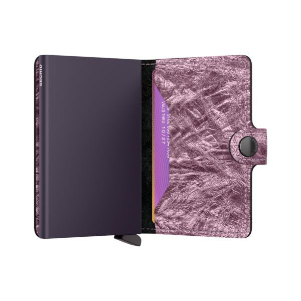 SECRID Miniwallet Metallic Roze – Pasjeshouder dames binnenzijde