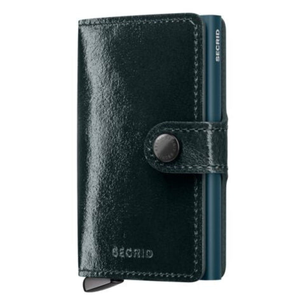 SECRID Miniwallet Donkergroen lak | Pasjeshouder dames
