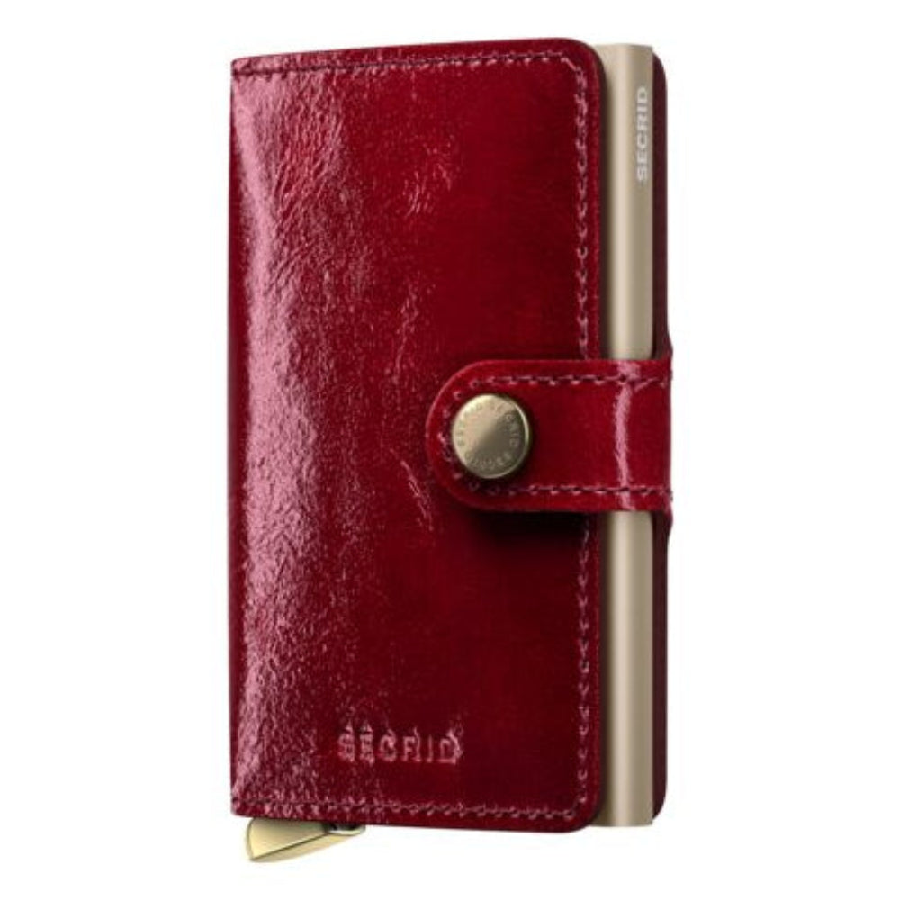 SECRID Miniwallet lak rood | Pasjeshouder dames