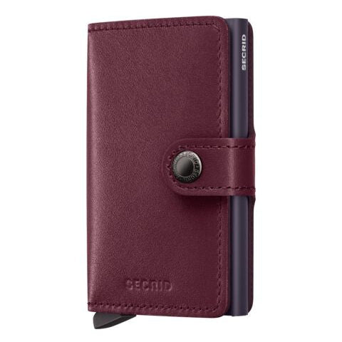 SECRID Miniwallet Original Burgundy – Pasjeshouder dames voorzijde