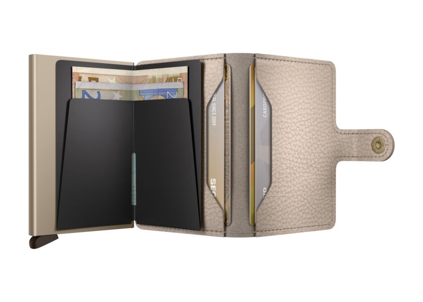 SECRID Miniwallet Lichtbruin | Pasjeshouder dames binnenzijde