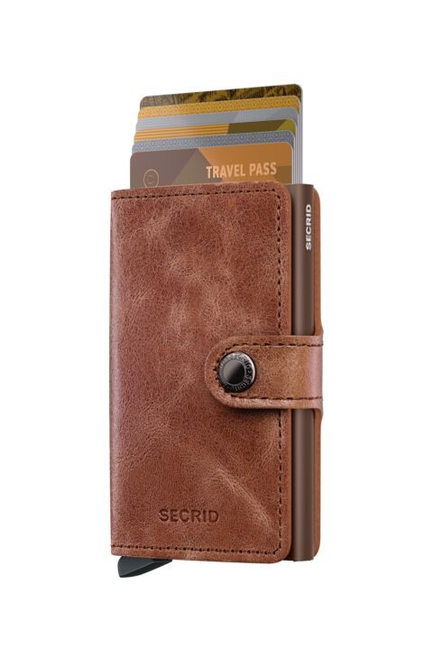 SECRID Miniwallet Cognac | Pasjeshouder dames pasjes