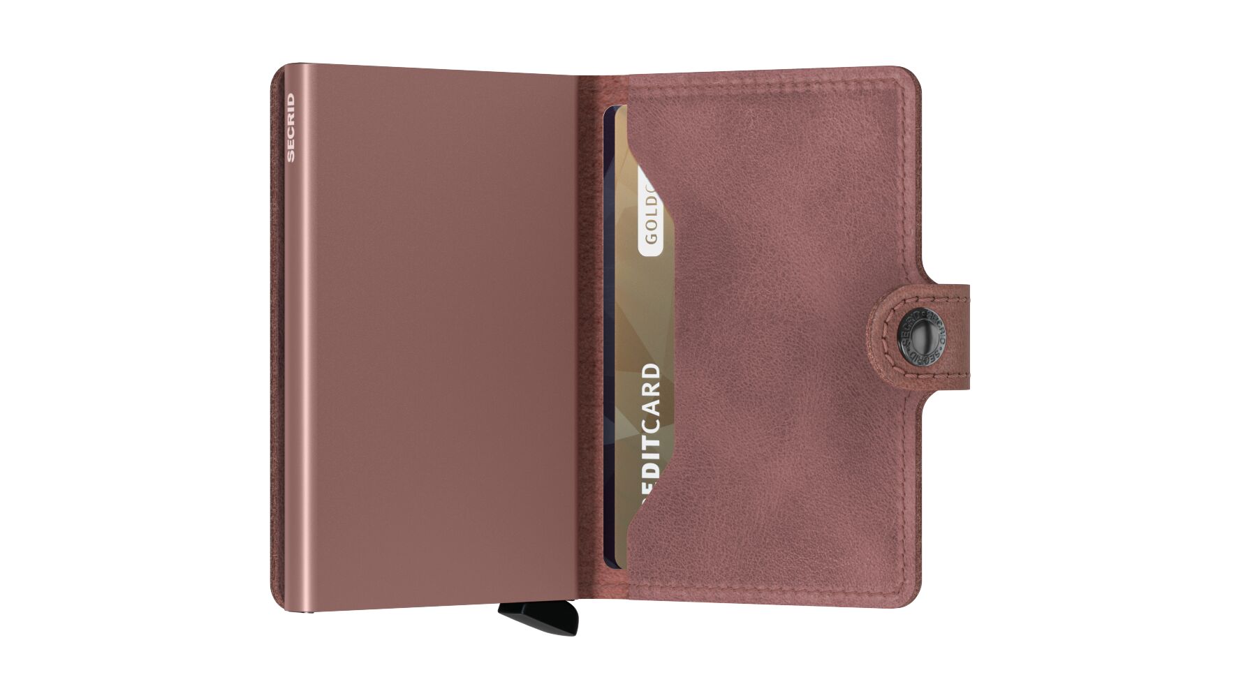 SECRID Miniwallet Vintage Roze – Pasjeshouder dames binnenzijde
