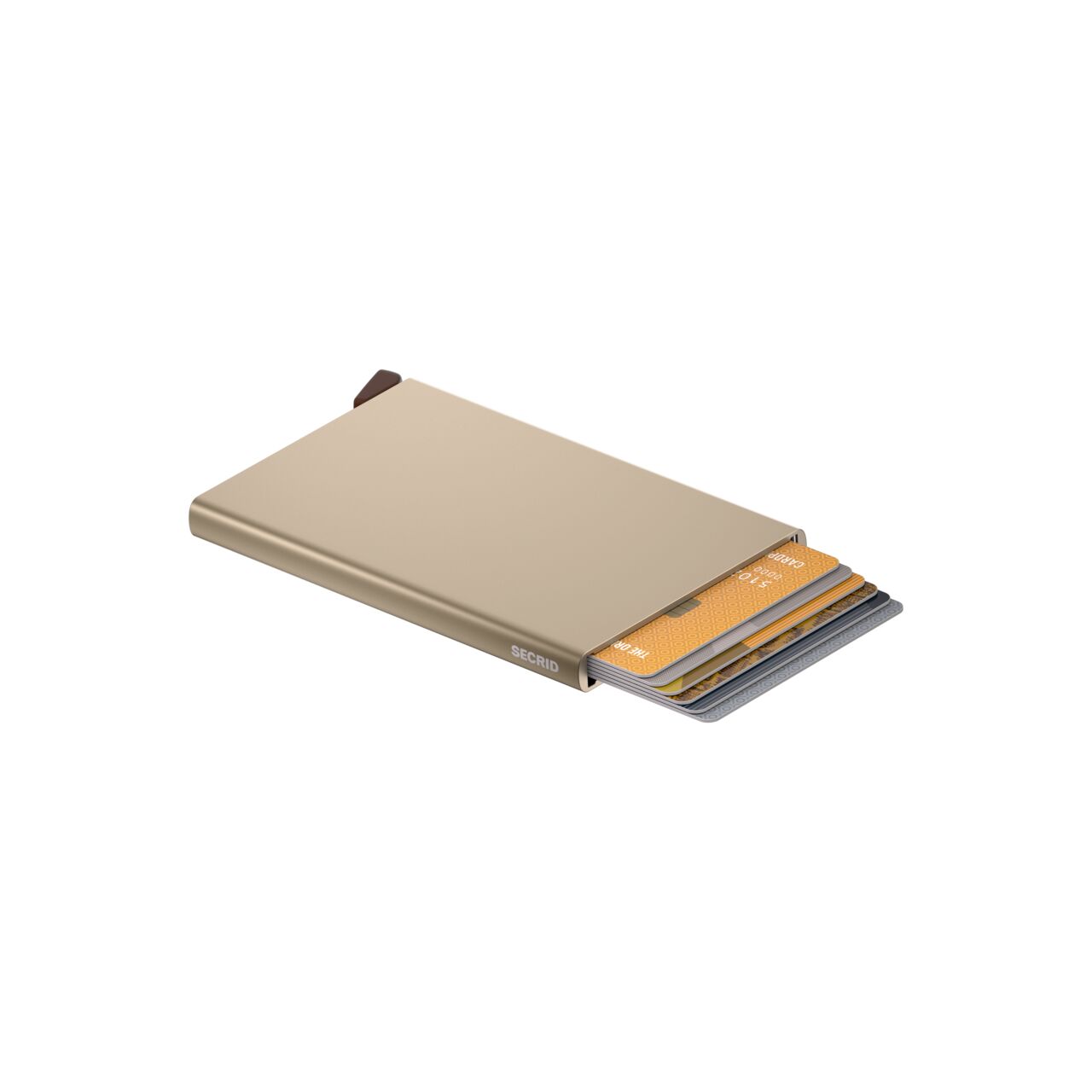 SECRID Cardprotector Zandbeige | Pasjeshouder dames bovenaanzicht