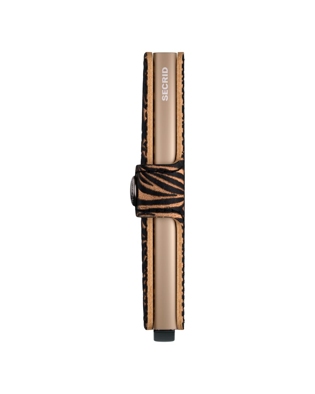 SECRID Miniwallet Zebra Beige – Pasjeshouder dames zijkant