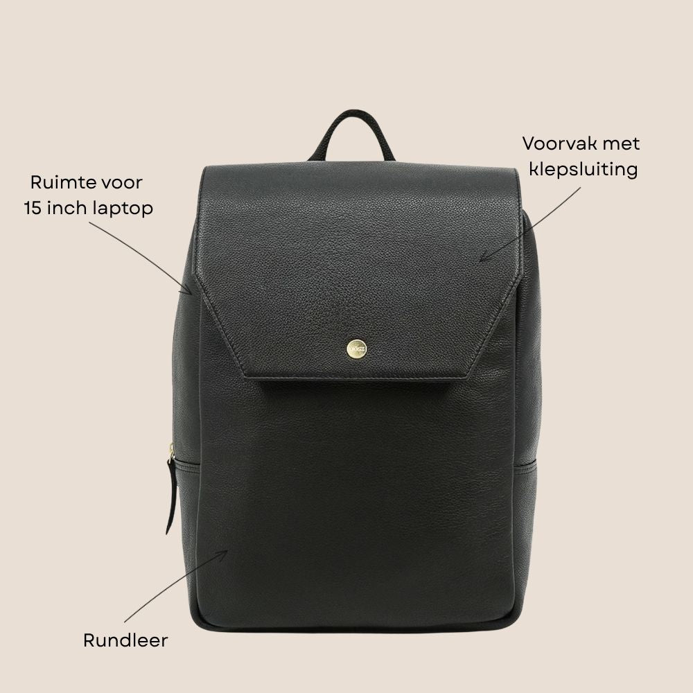 laptop rugzak 15 inch zwart voorzijde specificaties