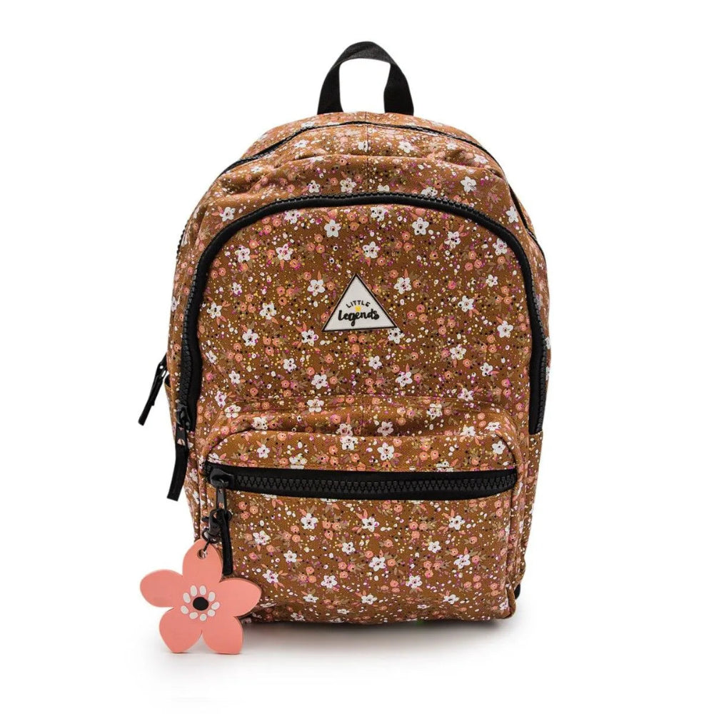 Kinderrugzak Little Legends - Vintage Flower Backpack L voorzijde